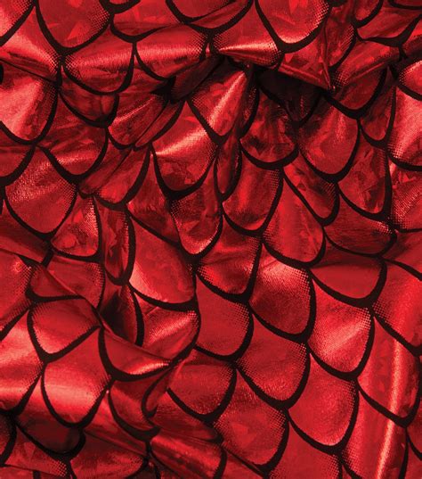 yaya han red metallic holo scale fabric|yaya han collection.